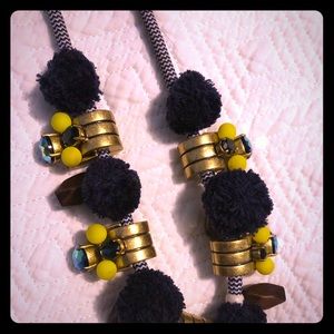 Jcrew necklace yellow white and navy